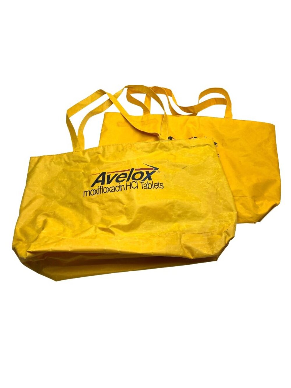 Avelox Yellow Tote Bags With Logo Print Durable Nylon Large Size Set Of 2